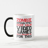 Zombie Apocalypse Garder Calme Joueurs Drôle Mug