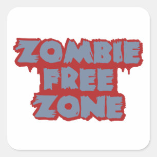 Zombie Free Zone autocollants personnalisés