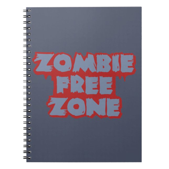 Zombie Free Zone carnet personnalisé (Devant)