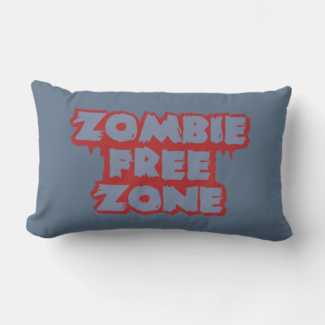 Zombie Free Zone personnalisée Jeter oreiller (Recto)