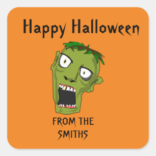 ZOMBIE HAPPY HALLOWEEN CARRÉ STICKER