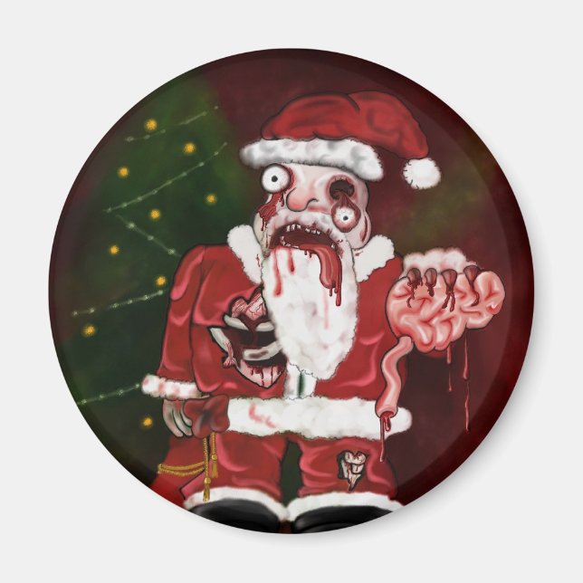 Zombie Père Noël Magnet (Devant)
