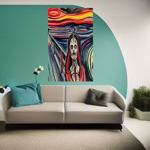 Zombie sur le pont AI Art Poster