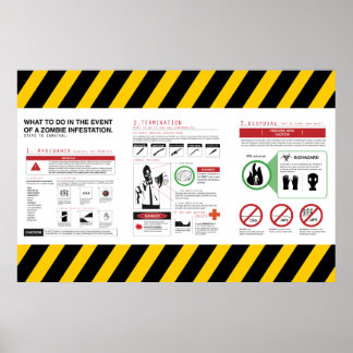 Zombie Survival Guide - Poster Deluxe