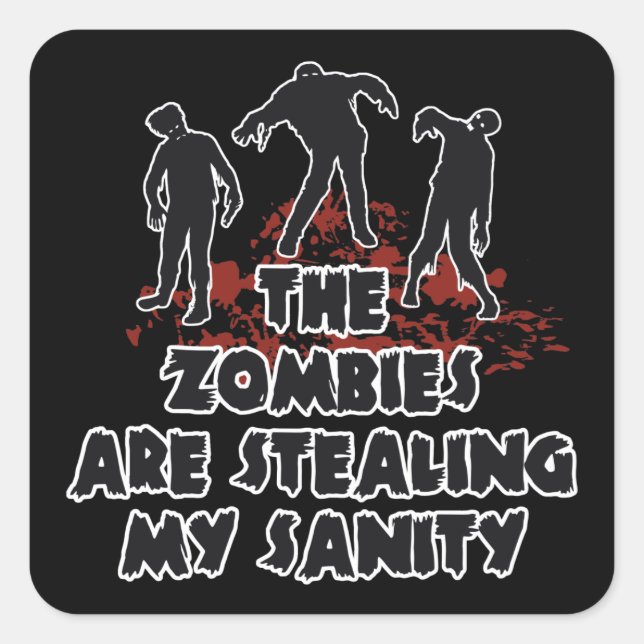 Zombies autocollants de couleur personnalisés (Devant)