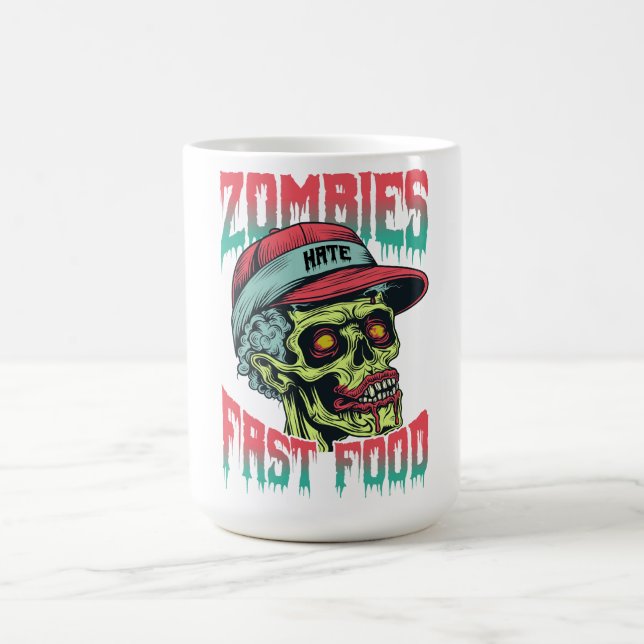 Zombies Fast Food Mug | Funny Horror Coffee Cup  (Centre)
