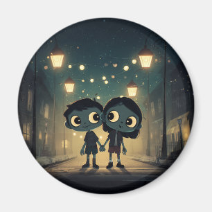 Zombies mignonnes et Éffrayantes en amour - Magnet