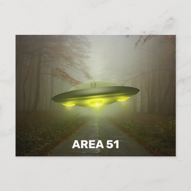 ZONE 51 ESPACESHIP UFO ART Cartes postales (Devant)