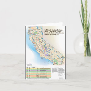 Zone culturelle indienne de Californie - Carte pou