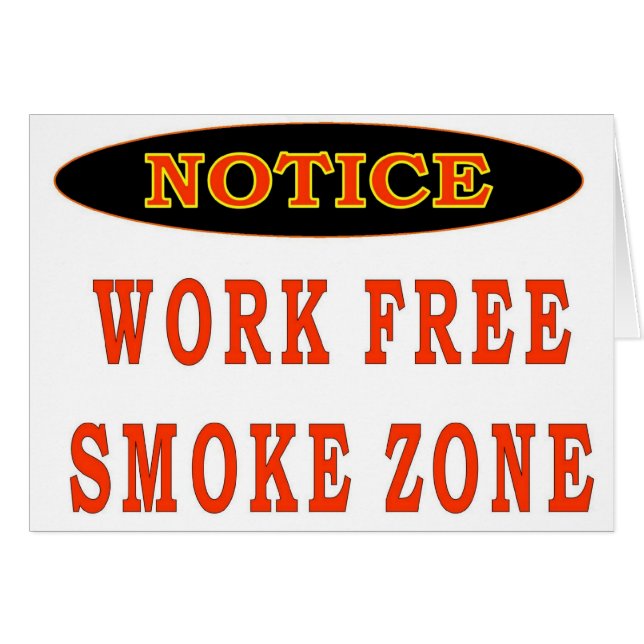 ZONE DE FUMÉE LIBRE DE TRAVAIL (Devant horizontal)