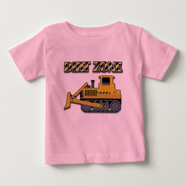 Zone de jupe (Bulldozer) -  T-shirt pour bébé jer (Devant)