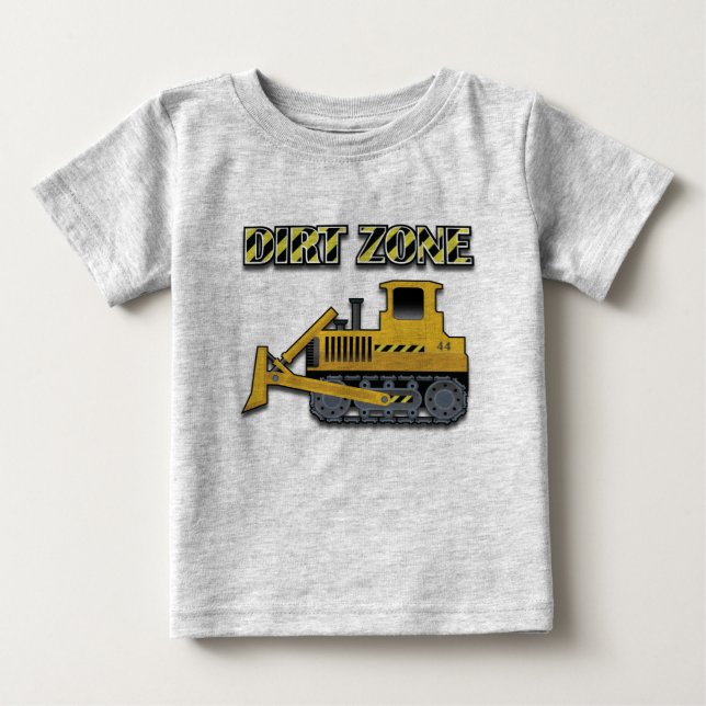 Zone de jupe (Bulldozer) -  T-shirt pour bébé jer (Devant)