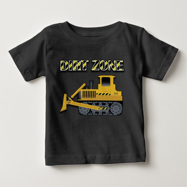 Zone de jupe (Bulldozer) -  T-shirt pour bébé jer (Devant)