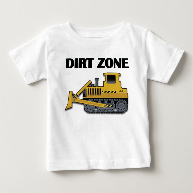 Zone de jupe (Bulldozer) -  T-shirt pour bébé jer (Devant)