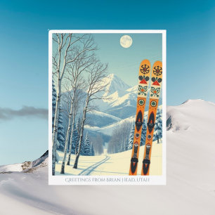 Zone de ski de Brian Head Utah Carte postale
