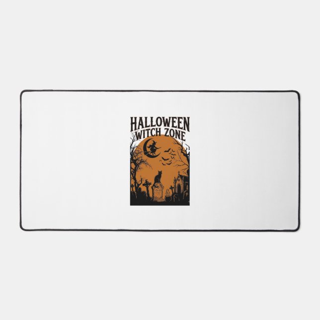 Zone de sorcière d'Halloween Cimetière de chat noi (Recto)