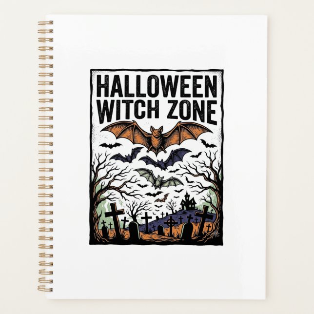 Zone de sorcière d'Halloween Dessin de chauves-sou (Devant)