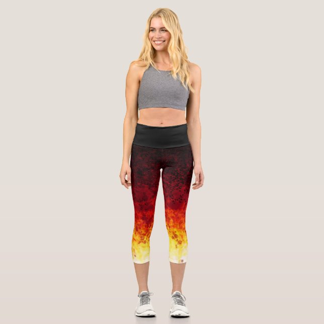 Zones de coucher de soleil - Leggings Capris (Recto)