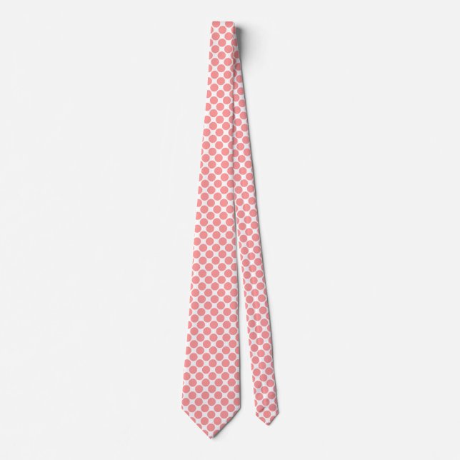 Zones diagonales - Rose doux sur Cravate blanche (Devant)