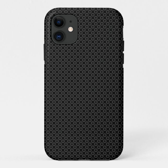 Zones subtiles - Gris foncé sur coque iphone noir (Dos)