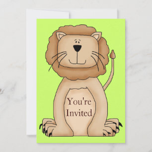 Zoo animal sauvage Invitation fête d'anniversaire