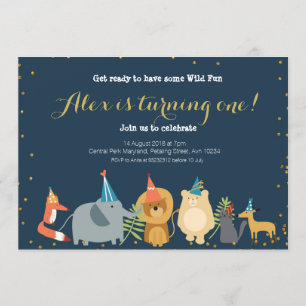 Zoo animalier Invitation d'anniversaire