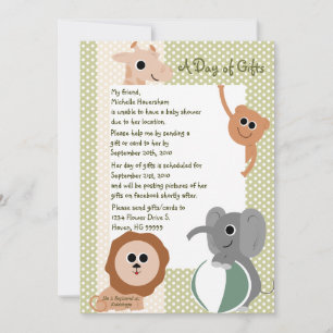 Zoo Animaux Invitation Baby shower