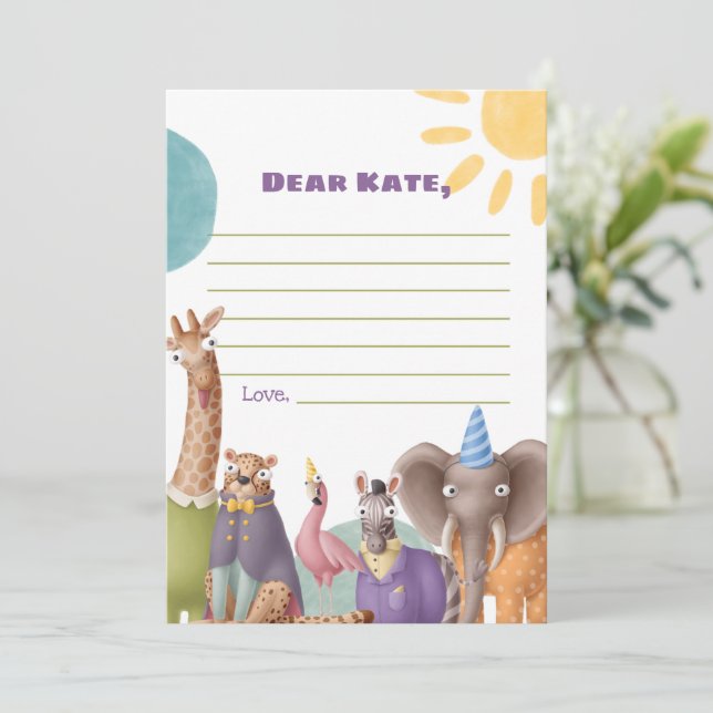 Zoo Animaux Temps Capsule Carte Signale (Debout devant)