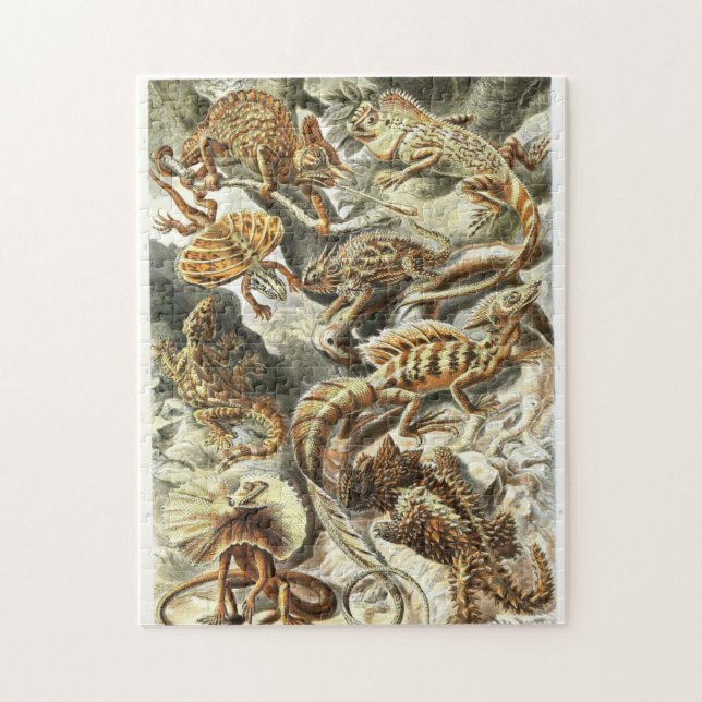Zoom Croquis Vintage Lizards Jigsaw Puzzle (Vertical)