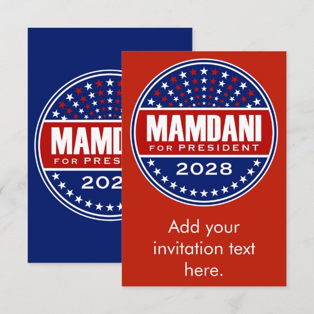Zorhan Mamdami pour Président 2028 (Devant / Derrière)