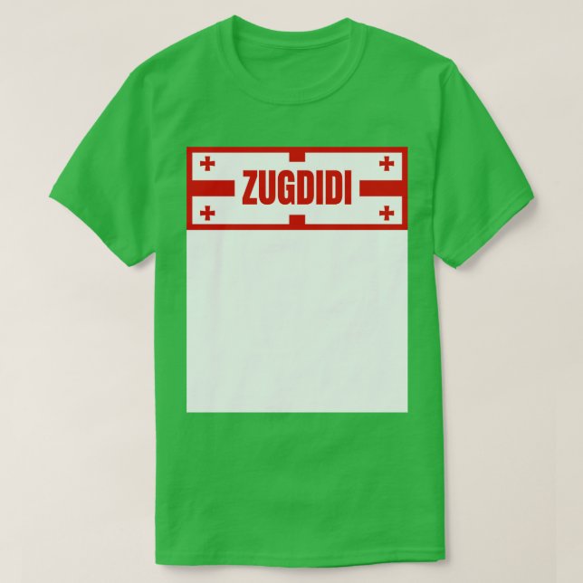 Zugdidi City en géorgien Drapeau Design TShirt (Design devant)
